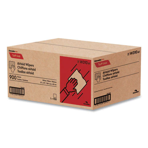Tuff-job Airlaid Wipers, Medium, 12 X 13, White, 900/carton - Image 2