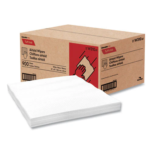 Tuff-job Airlaid Wipers, Medium, 12 X 13, White, 900/carton - Image 3