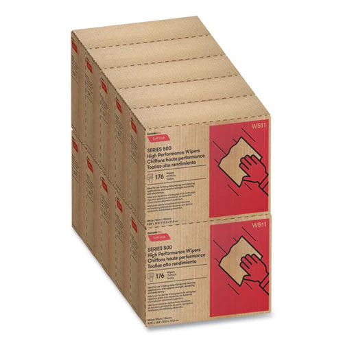 Tuff-job S500 High Performance Wipers, 9.25 X 12.5, White, 176/box, 10 Box/carton - Image 2
