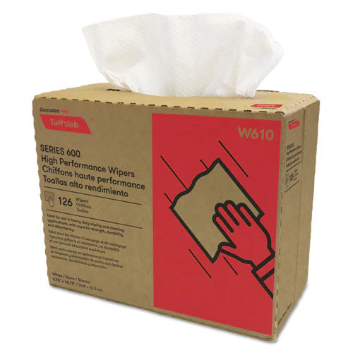 Tuff-job S600 High Performance Wipers, 9 3/4 X 16 3/4, 126/box, 10 Box/carton - Image 1