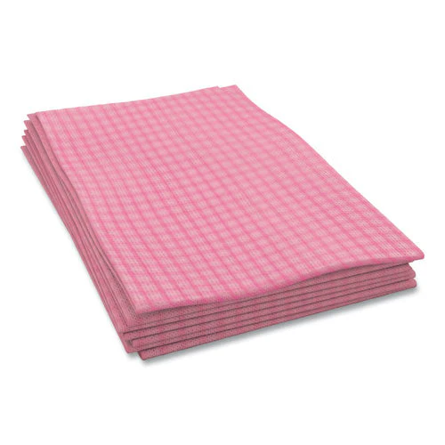 Tuff-job Foodservice Towels, 12 X 24, Pink/white, 200/carton - Image 3