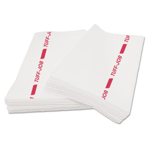 Tuff-job S900 Antimicrobial Foodservice Towels, 12 X 24, White/red, 150/carton - Image 1