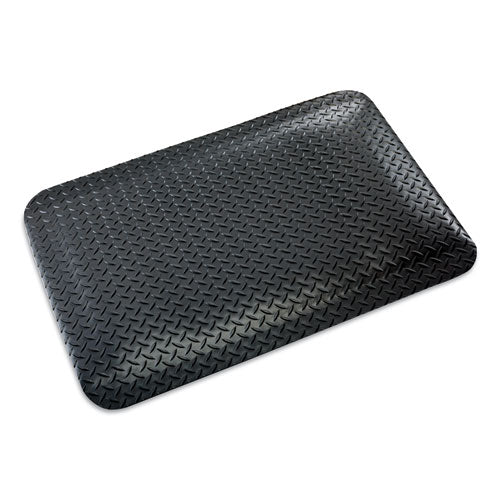 Industrial Deck Plate Anti-fatigue Mat, Vinyl, 36 X 60, Black - Image 1