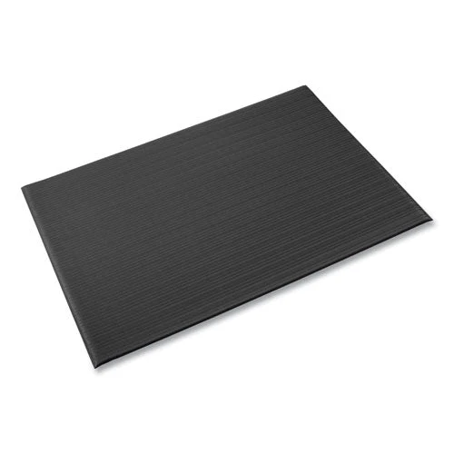 Ribbed Vinyl Anti-fatigue Mat, Rib Embossed Surface, 36 X 144, Black - Image 1
