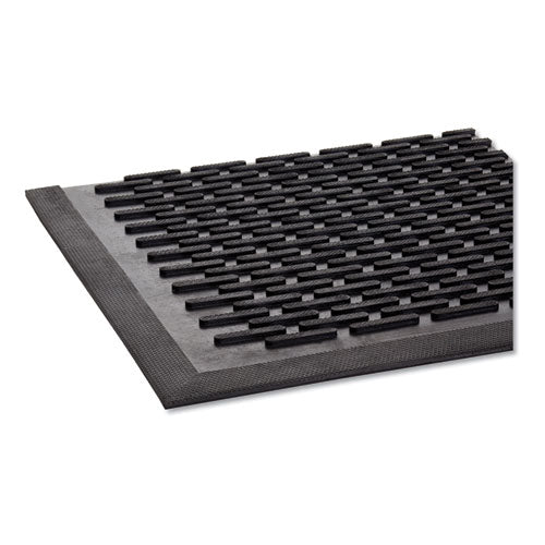 Crown-tred Indoor/outdoor Scraper Mat, Rubber, 35.5 X 59.5, Black - Image 2