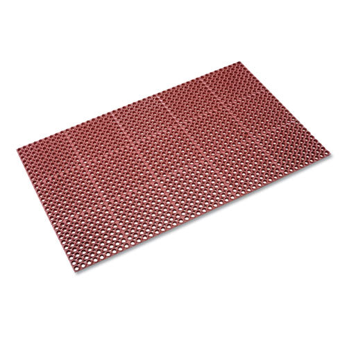 Safewalk Heavy-duty Anti-fatigue Drainage Mat, Grease-proof, 36 X 60, Terra Cotta - Image 1