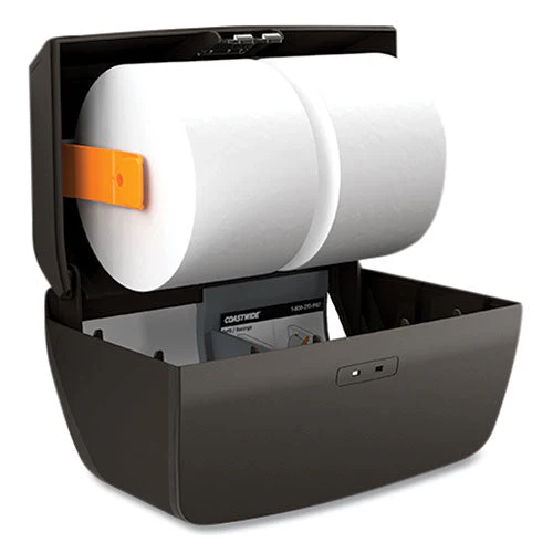 J-series Duo Bath Tissue Dispenser, 11.49 X 6.9 X 7.55, Black - Image 2
