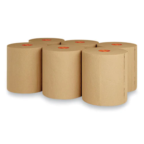 J-series Hardwound Paper Towels, 1-ply, 8 X 800 Ft, Natural Kraft, 6 Rolls/carton - Image 3