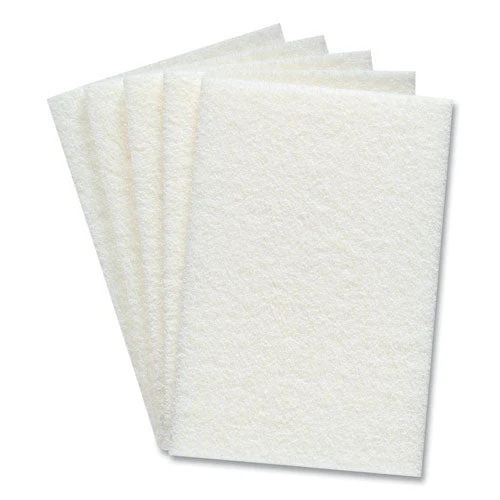 Light Duty Scouring Pads, White, 60/pack - Image 1