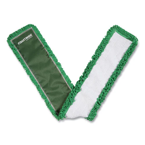 Looped-end Dust Mop Head, Microfiber, 48 X 5, Green - Image 1
