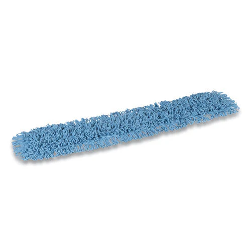 Looped-end Dust Mop Head, Cotton, 48 X 5, Blue - Image 2