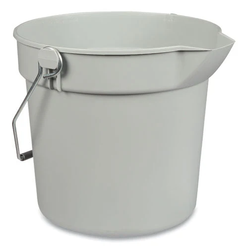 Plastic Bucket, 10 Qt, Gray - Image 2