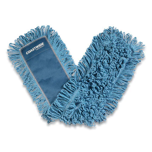 Looped-end Dust Mop Head, Cotton, 36 X 5, Blue - Image 1