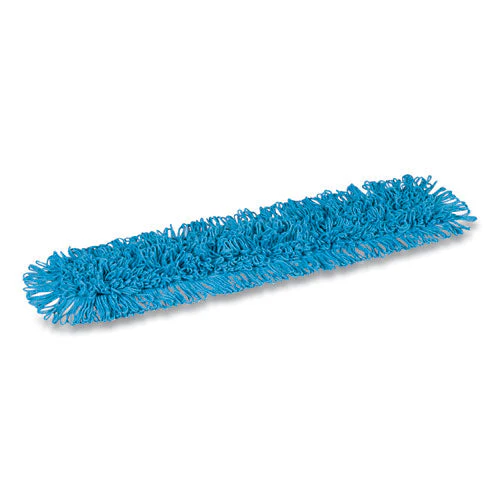 Looped-end Dust Mop Head, Cotton, 36 X 5, Blue - Image 2