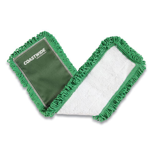 Looped-end Dust Mop Head, Microfiber, 24 X 5, Green - Image 1