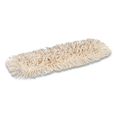 Cut-end Dust Mop Head, Economy, Cotton, 24 X 5, White - Image 2