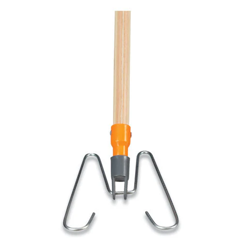 Wedge Dust Mop Frame And Handle, Wood, 48", Natural - Image 1