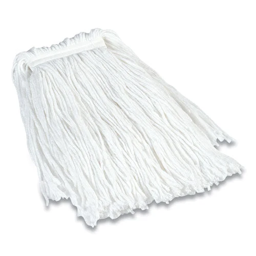 Cut-end Wet Mop Head, Rayon, #24, 1" Headband, White - Image 1