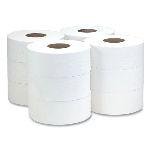 Jumbo 1-ply Toilet Paper, Septic Safe, White, 3.5" X 2,000 Ft, 12 Rolls/carton - Image 2