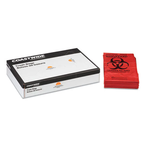 Biohazard Can Liners, 33 Gal, 33 X 39, Red, 150/carton - Image 2