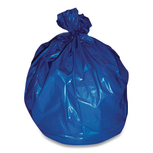 High-density Can Liners, 30 Gal, 14 Mic, 30.5" X 43", Blue, 25 Bags/roll, 10 Rolls/carton - Image 1
