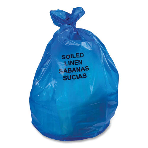 Biohazard Can Liners, 30 Gal, 1.3 Mil, 30" X 43", Blue, 200/carton - Image 1