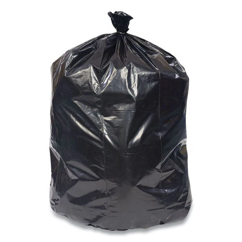 Reprocessed Resin Can Liners, 45 Gal, 1.3 Mil, 40" X 46", Black, 100/carton - Image 1
