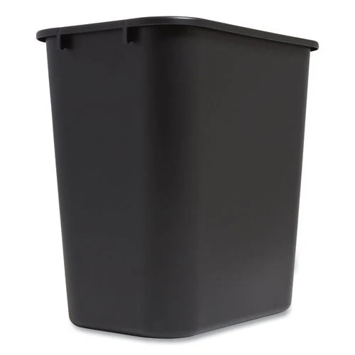 Open Top Indoor Trash Can, 3.5 Gal, Plastic, Black - Image 1