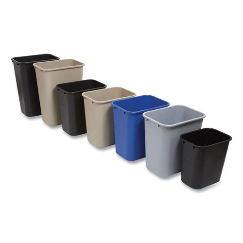 Open Top Indoor Trash Can , 7 Gal, Plastic, Gray - Image 2