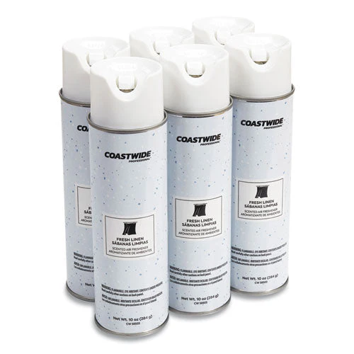Air Freshener Aerosol, Fresh Linen, 10 Oz Aerosol Spray, 6/carton - Image 1