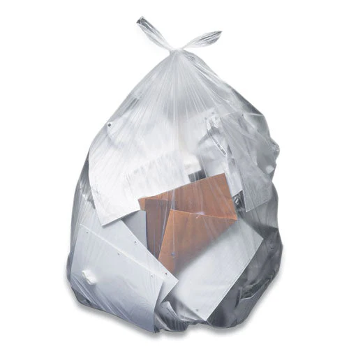 Linear Low-density Can Liners, 45 Gal, 1 Mil, 40" X 46", Clear, 100/carton - Image 1