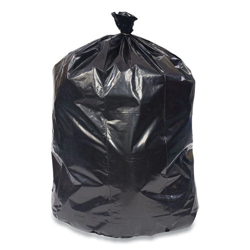 Reprocessed Resin Can Liners, 56 Gal, 1.8 Mil, 43" X 47", Black, 100/carton - Image 1
