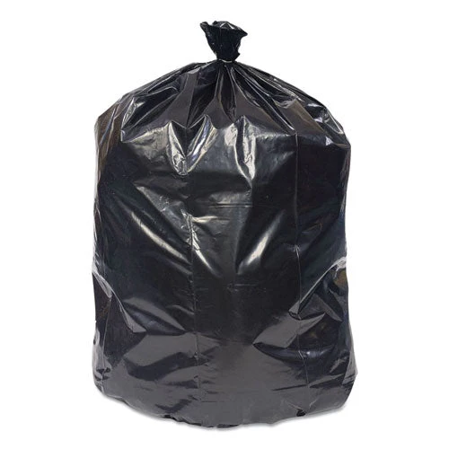 Reprocessed Resin Can Liners, 60 Gal, 1.8 Mil, 38" X 58", Black, 100/carton - Image 1