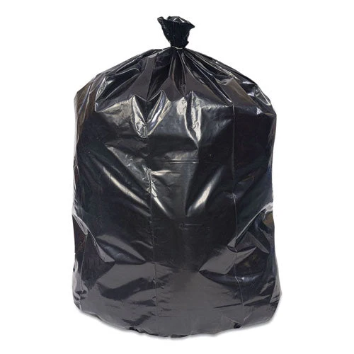 Reprocessed Resin Can Liners, 45 Gal, 1.8 Mil, 40" X 46", Black, 100/carton - Image 1