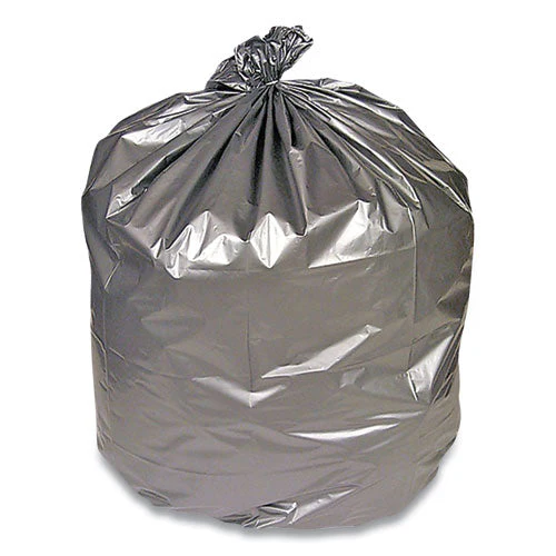 Linear Low-density Can Liners, 33 Gal, 1.5 Mil, 33" X 40", Silver, 100/carton - Image 1