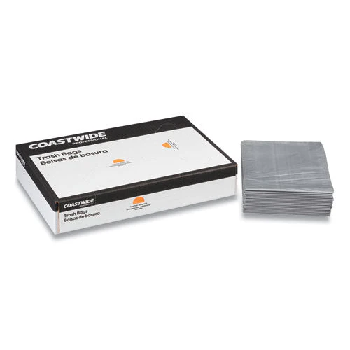 Linear Low-density Can Liners, 33 Gal, 1.5 Mil, 33" X 40", Silver, 100/carton - Image 2