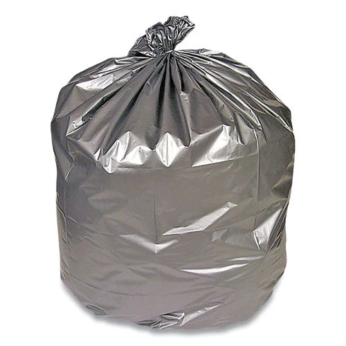Linear Low-density Can Liners, 45 Gal, 1.7 Mil, 39" X 47", Silver, 50/carton - Image 1