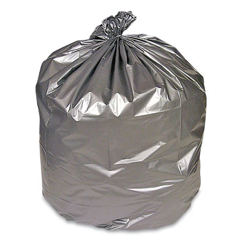 Linear Low-density Can Liners, 60 Gal, 1.7 Mil, 39" X 57", Silver, 50/carton - Image 1
