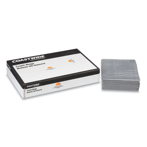 Linear Low-density Can Liners, 60 Gal, 1.7 Mil, 39" X 57", Silver, 50/carton - Image 2