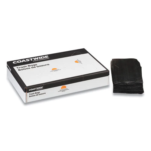 Linear Low-density Can Liners, 45 Gal, 0.65 Mil, 40" X 46", Black, 125/carton - Image 2