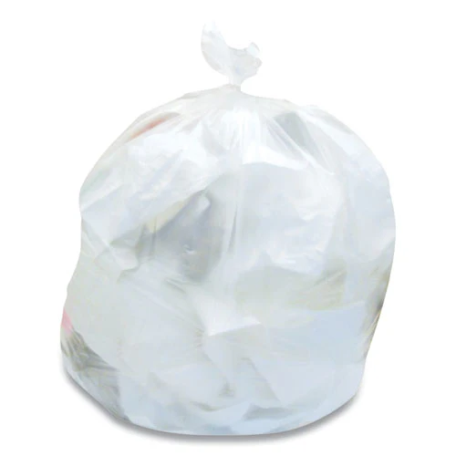 High-density Can Liners, 16 Gal, 6 Mic, 24" X 33", Natural, 50 Bags/roll, 20 Rolls/carton - Image 1