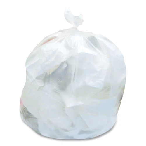 High-density Can Liners, 45 Gal, 22 Mic, 40" X 48", Natural, 25 Bags/roll, 6 Rolls/carton - Image 1