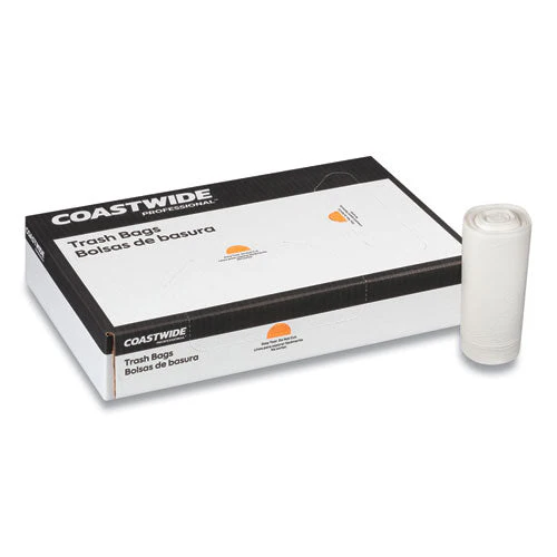Linear Low-density Can Liners, 60 Gal, 1.3 Mil, 38" X 58", Clear, 20 Bags/roll, 5 Rolls/carton - Image 2