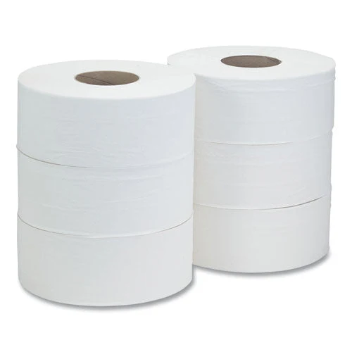 Recycled 2-ply Jumbo Toilet Paper, Septic Safe, White, 3.55" X 1,000 Ft, 6 Rolls/carton - Image 2