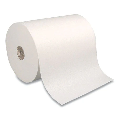 Recycled Hardwound Paper Towels, 1-ply, 7.87 X 800 Ft, White, 6 Rolls/carton - Image 1