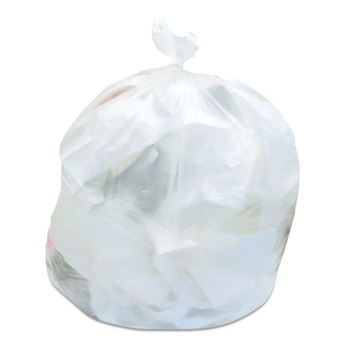 High-density Can Liners, 16 Gal, 13 Mic, 24" X 33", Natural, 25 Bags/roll, 20 Rolls/carton - Image 1