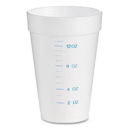 Graduated Foam Medical Cups, 16 Oz, White, 25/pack, 40 Packs/carton - Image 1