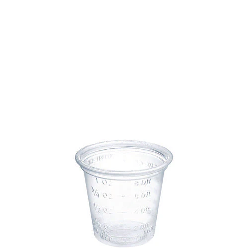 Polystyrene Graduated Medical And Dental Cups, 1 Oz, Clear, Graduated, 5,000/carton - Image 1