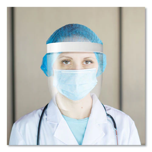 Disposable Face Shield, 13 X 10, Clear, 100/carton - Image 2