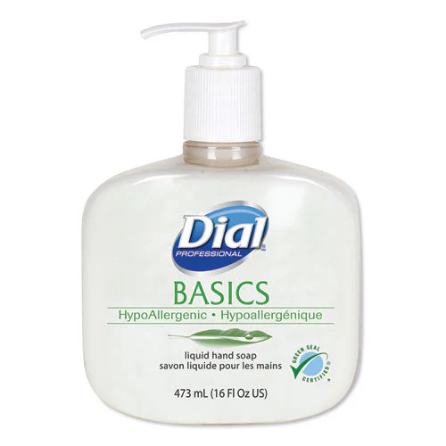 Basics Liquid Hand Soap, Fresh Floral, 16 Oz Pump, 12/carton - Image 1